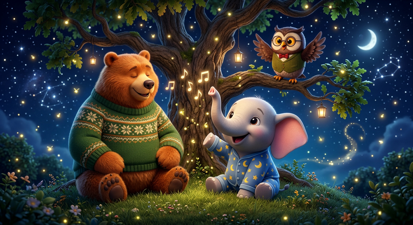 Romeo, Cozy and Stuffy together under the stars